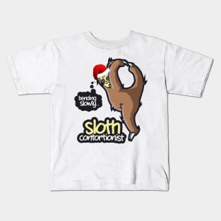 Contortionist Shirt Funny Sloth Bending Yoga Christmas Gift Kids T-Shirt